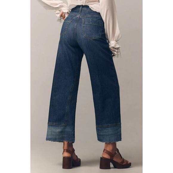 NWT Pilcro Tailored High-Rise Wide-Leg Blue Jeans - 26 waist - Picture 2 of 6